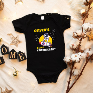 Customizable First Valentine's Day Newborn Outfit Baby Bodysuit