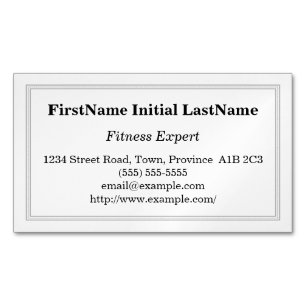 Customizable Fitness Expert Magnetic Business Card