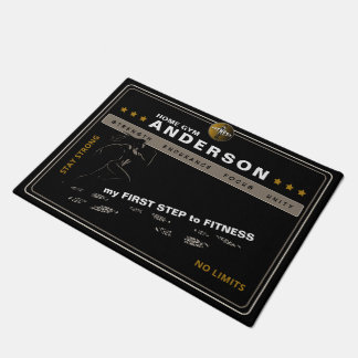 Customizable fitness motivation for studios, gyms Doormat