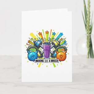 Customizable Fitness Smoothie Celebration Card
