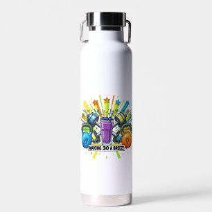 Customizable Fitness Smoothie Celebration Water Bottle