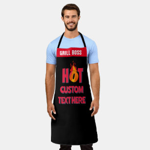 Customizable Flame Hot Chef Apron