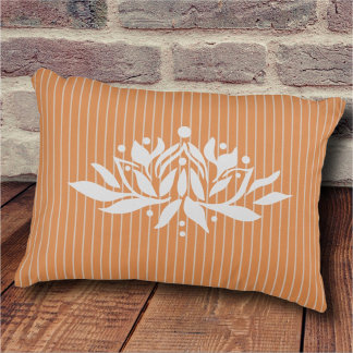 Customizable Flaming Lotus Flower Accent Pillow