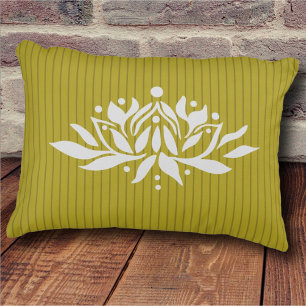 Customizable Flaming Lotus Flower Accent Pillow
