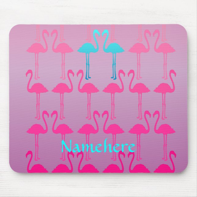 Customizable: Flamingo two Mouse Pad (Front)
