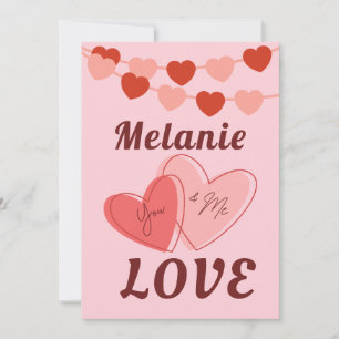Customizable Flat Valentine's Day Card