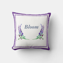 Customizable Floral Accent Pillow