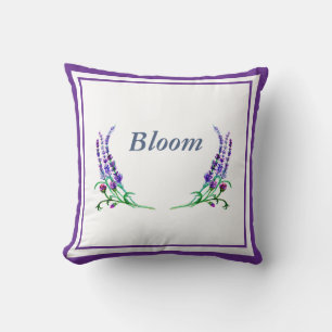 Customizable Floral Accent Pillow