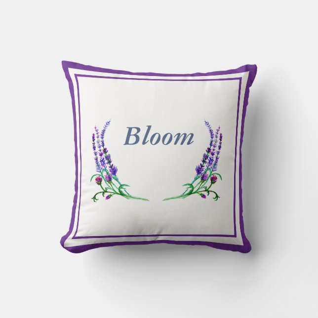Customizable Floral Accent Pillow (Front)