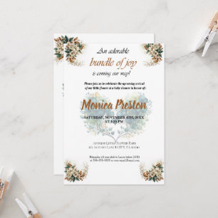 Customizable Floral Baby Shower Invitation