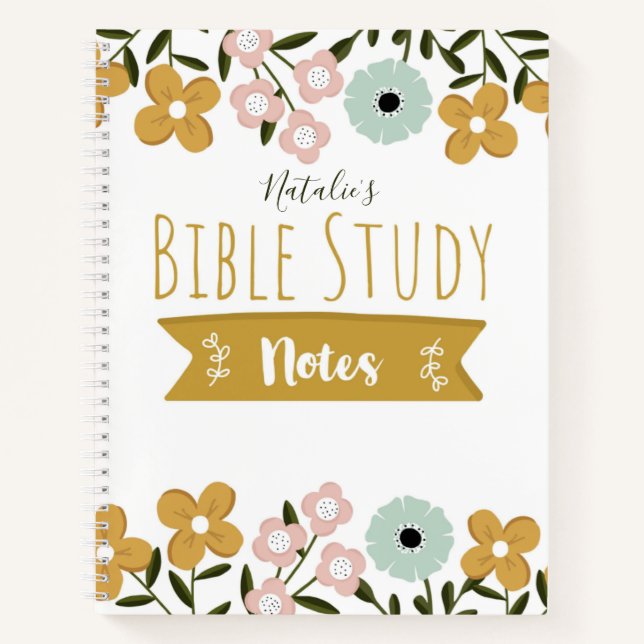 Customizable | Floral Bible Study Notebook (Front)