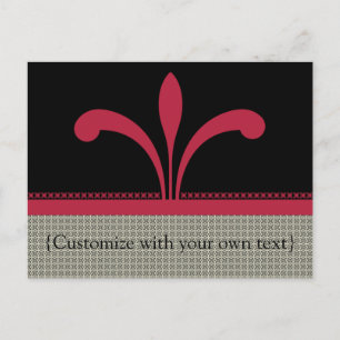 Customizable Floral Chic Postcard, Magenta Postcard