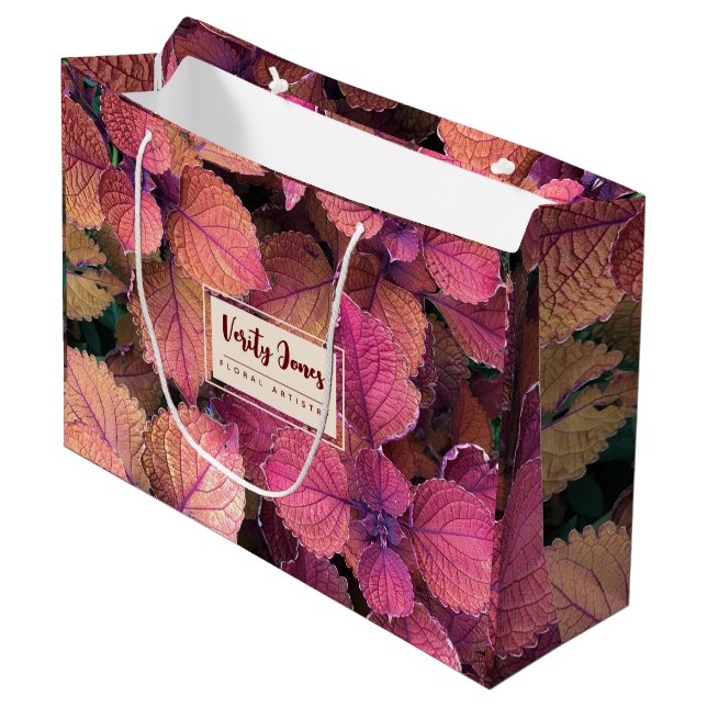 Customizable Floral Gift Bag (Front Angled)