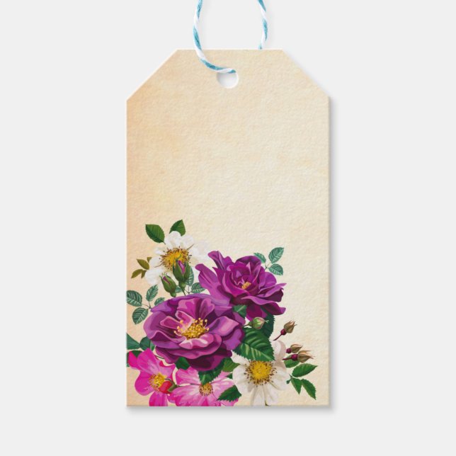 Customizable Floral Gift Tags (Front)
