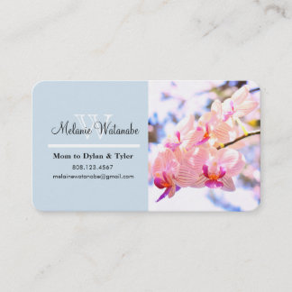 Customizable floral mommy calling card