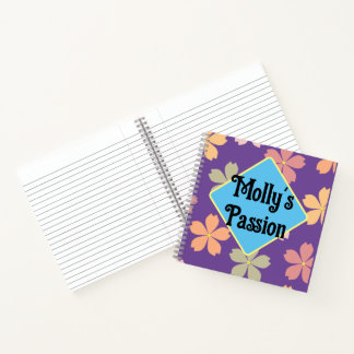 Customizable Floral print  Gratitude  Notebook