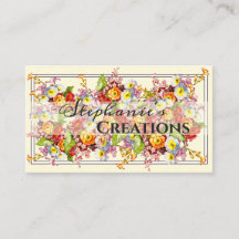 Customizable Floral Retro Spring Flowers Primrose