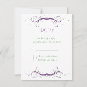 Customizable Floral RSVP card