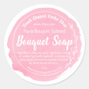 Customizable Floral Soap Label Handmade Business