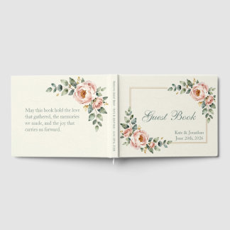 Customizable Floral Wedding Guest Book