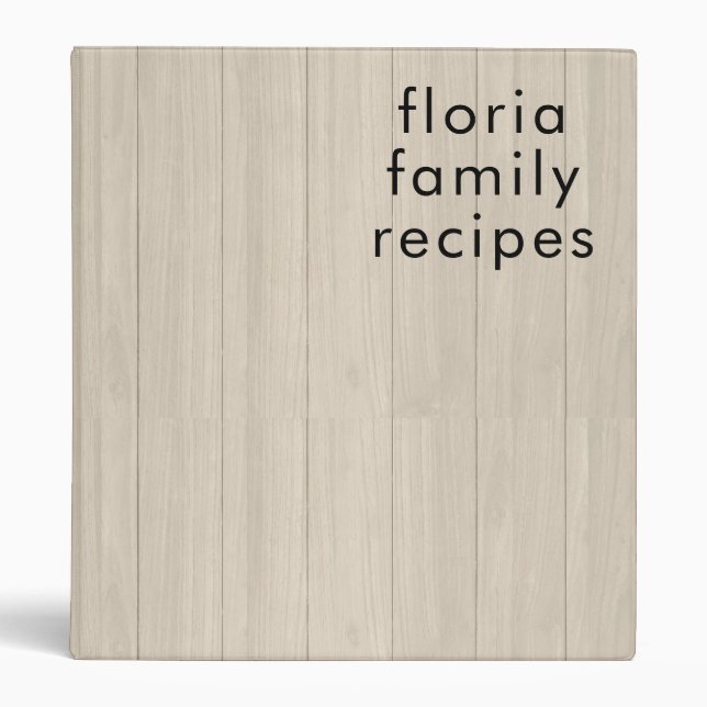 Customizable floria family recipes binder (Front)