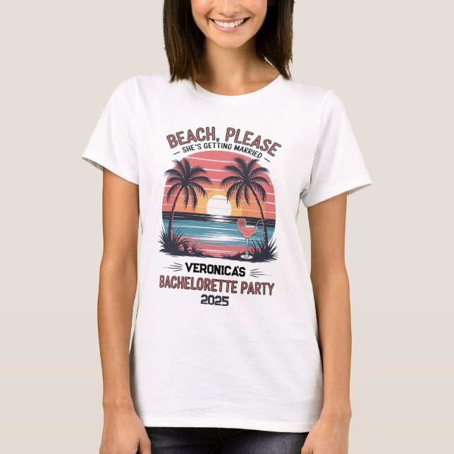 Customizable Florida Bachelorette Party T-Shirt  (Front)