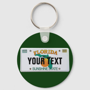 (Customizable) Florida License Plate Keychain