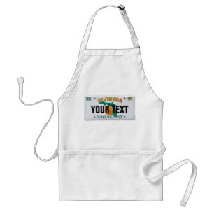 (Customizable) Florida License Plate Standard Apron