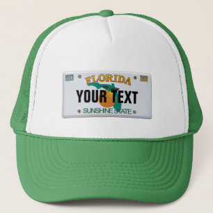 (Customizable) Florida License Plate Trucker Hat
