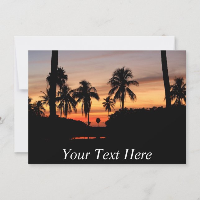 Customizable Florida sunset card (Front)