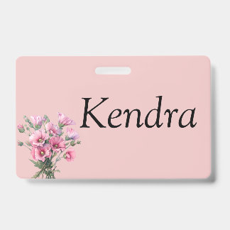 Customizable Flower Badge