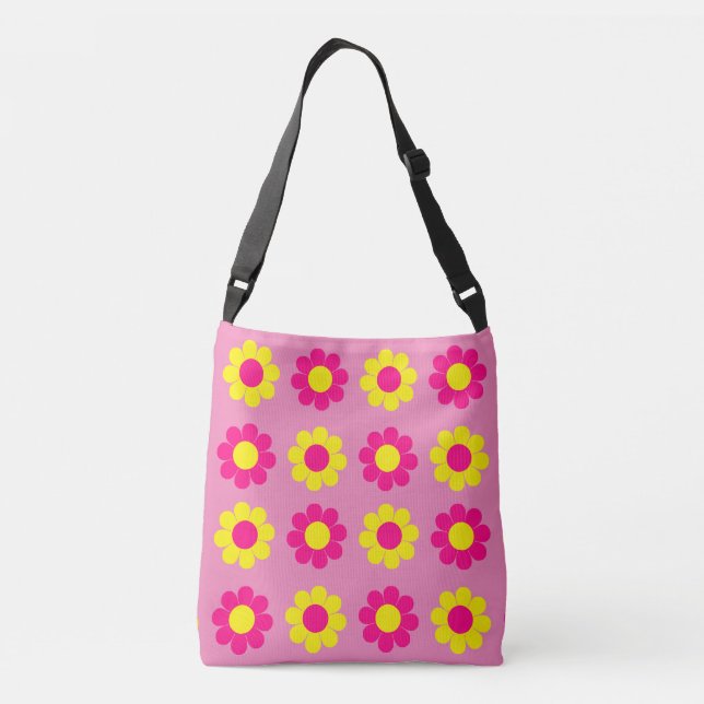 Customizable Flower Power Crossbody Bag (Back)