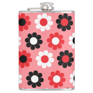 Customizable Flower Power Hip Flask