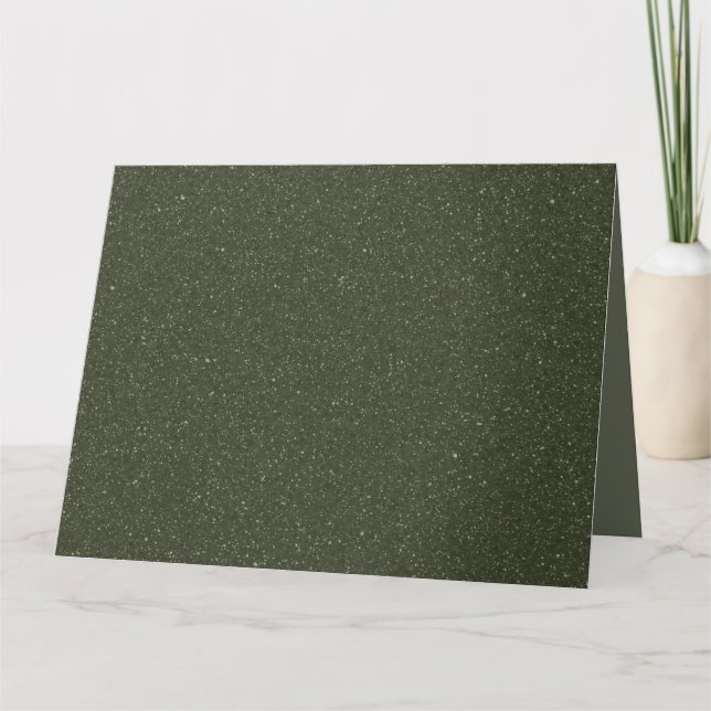 Customizable Folded Thank You Card – Moss Noise (Front)