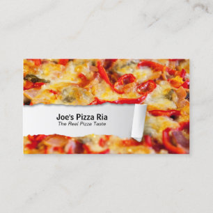 Customizable Food Pizza Closeup Business Card