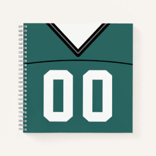 Customizable Football Jersey Notebook Template