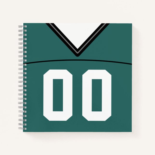Customizable Football Jersey Notebook Template (Front)