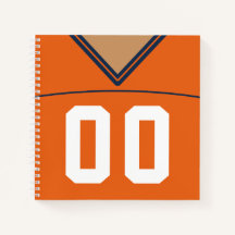 Customizable Football Jersey Notebook Template