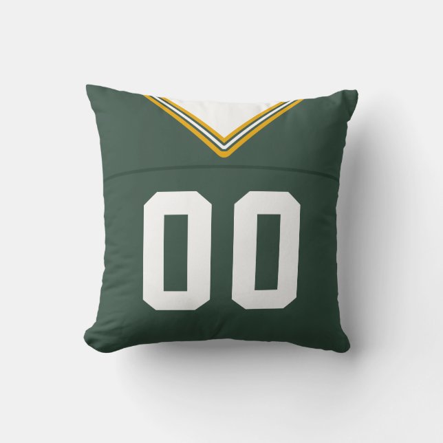 Customizable Football Jersey Number Jersey Throw Pillow (Front)