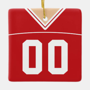 Customizable Football Lacrosse Jersey Ornament