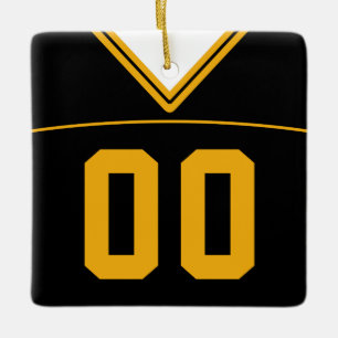 Customizable Football Lacrosse Jersey Ornament