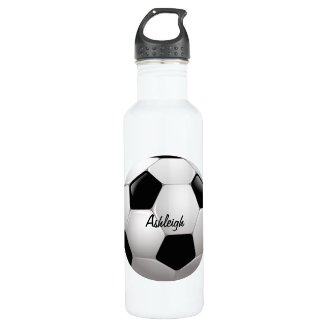 Customizable Football Soccer Ball 710 Ml Water Bottle (Front)