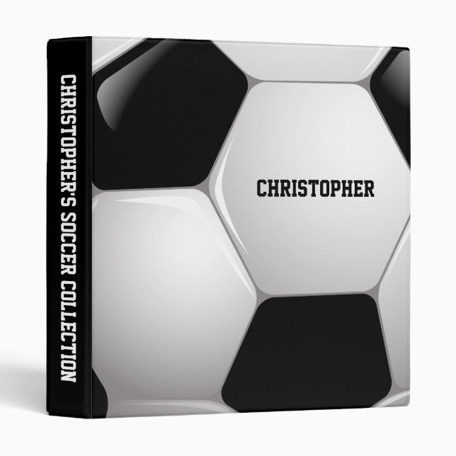 Customizable Football Soccer Ball Binder (Front/Spine)