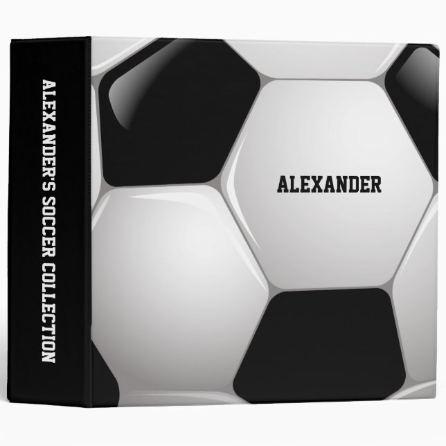 Customizable Football Soccer Ball Binder (Front/Spine)