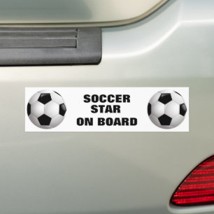 Customizable Football Soccer Ball Bumper Sticker