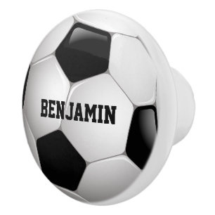 Customizable Football Soccer Ball Ceramic Knob