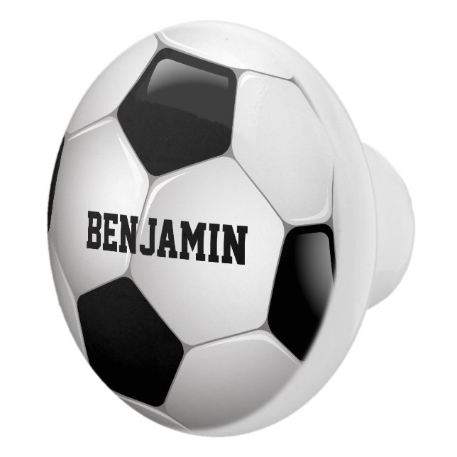 Customizable Football Soccer Ball Ceramic Knob (Right)