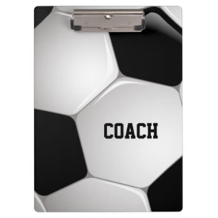 Customizable Football Soccer Ball Coach Clipboard