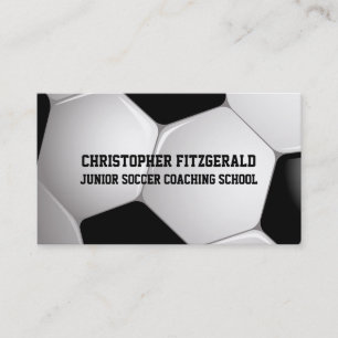 Customizable Football Soccer Ball Coaching Business Card