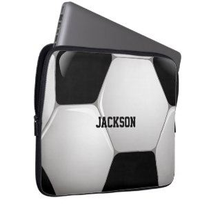 Customizable Football Soccer Ball Laptop Sleeve
